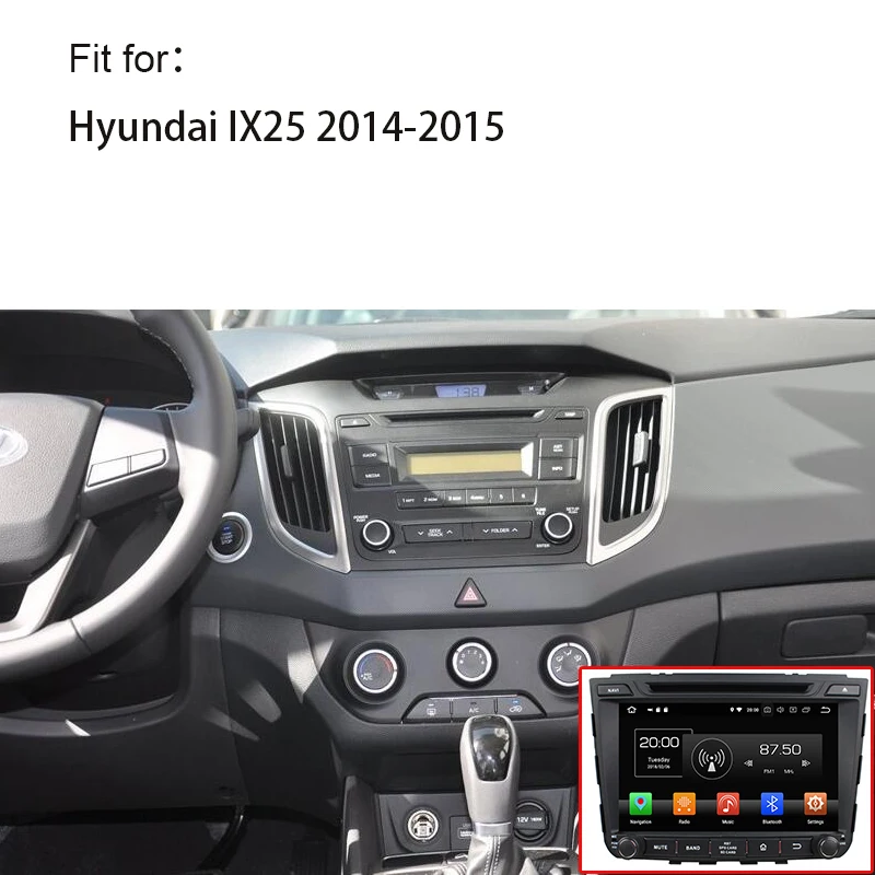 Best HaiSunny 4GB RAM Octa Core Android 8.0 Car DVD GPS Multimedia Player For HYUNDAI IX25 2014 2015 Radio 0