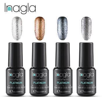 

Inagla 4pcs/set 8ML Bing Platinum Gel Nail Polish Nail Art Design Manicure kit Soak off Enamel Gel Polish LED UV Gel Varnish Set