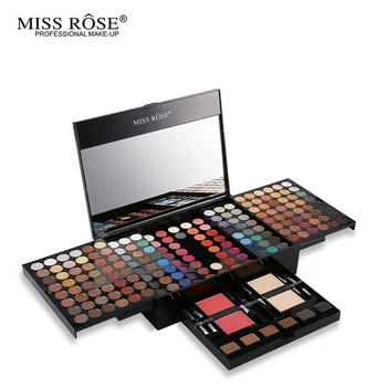 

Miss Rose Professional 190 Colors Makeup Palette Matte&Shimmer Eyeshadow+Prower+Blush+Eyebrow Makeup Case With Cosmetic Brushes