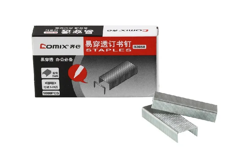 24/6 скоб для степлера канцелярские принадлежности школьные COMIX B3058|staples heavy duty
