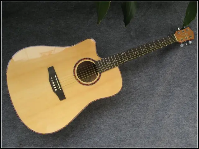 Cheap 41' High quality short corner Left handed Acoustic Guitar sandal wood guitars