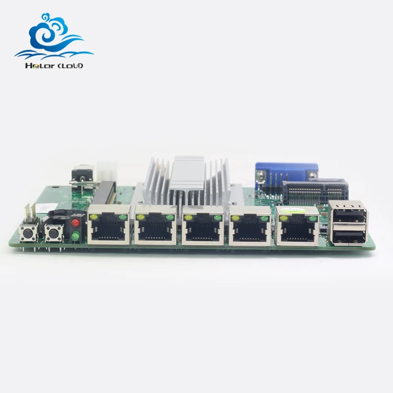 

HLY Motherboard Mini 4 LAN Mini ITX DDR3L Desktop Motherboard Celeron J1900 CPU Fanless ITX Motherboard Mini Mainboard