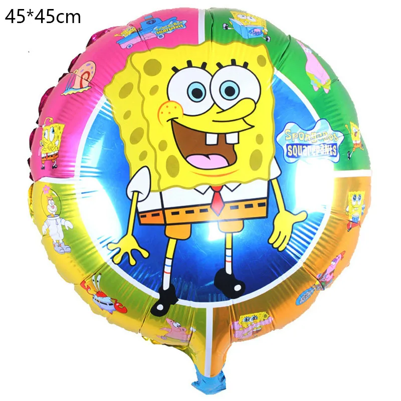 1 шт. воздушные шары на день рождения 3D Губка Боб вечерние шары Детские украшения Детские вечерние надувные шары «Спанч Боб» гелиевый - Цвет: 18 inch