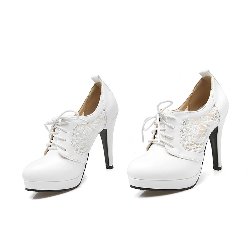 Karinluna/ г.; ; весенние ботинки; большие размеры 34-43 женские ботильоны на высоком тонком каблуке с кружевом; женская обувь