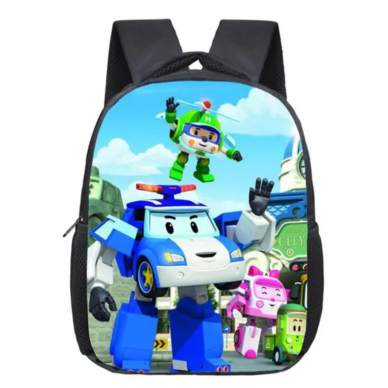 Goede Cartoon Kinderen Schooltassen Kinderen Rugzak Anime Zakken Robocar poly Tas Kleuterschool Toevallige Rugzak