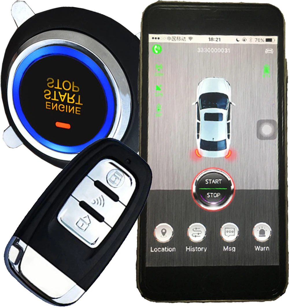 Buy mobile phone gps car 2 way car alarm system with intelligent car security