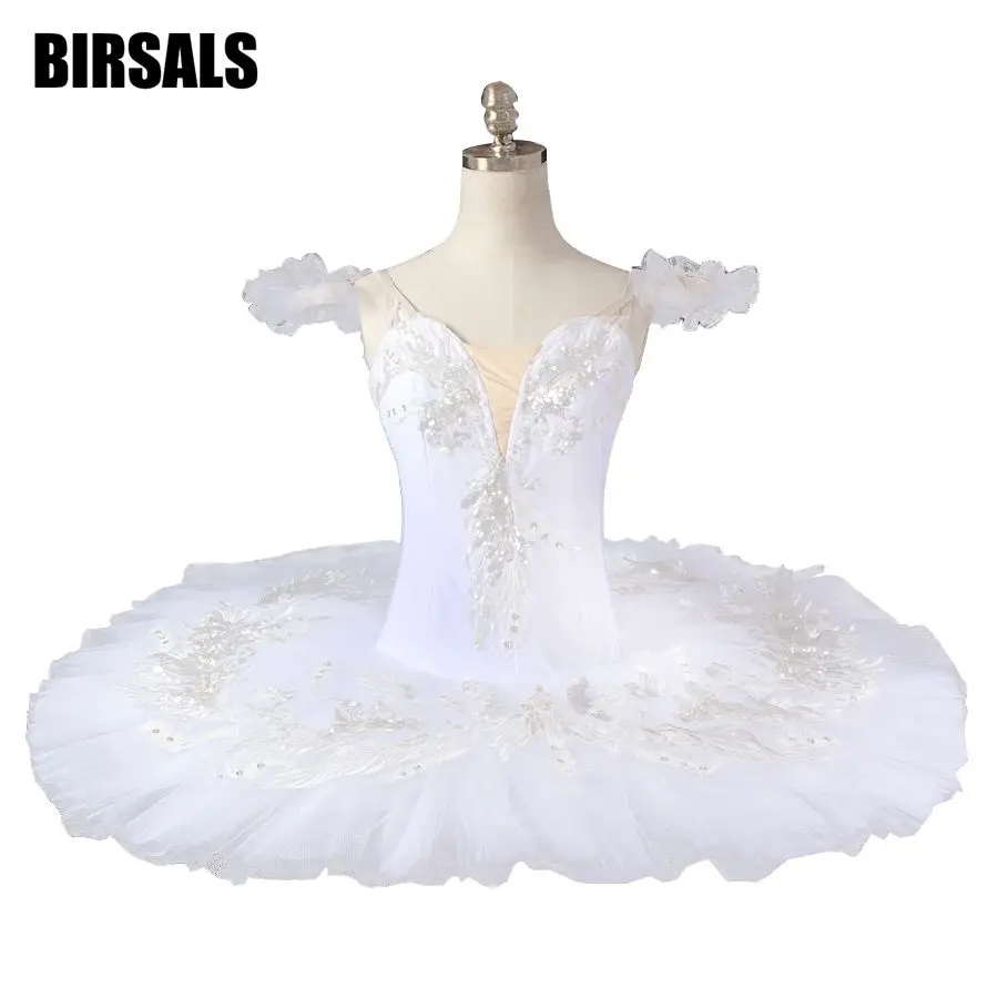 Professional White Swan Lake Variation Raymonda Girls Ballet Tutu Women Custom White Doll Platter Pancake TutuBT9035