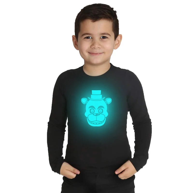 Футболки LYTLM футболка для мальчиков Five Night At Freddy Camiseta футболка с длинными рукавами Roupa Menina Five Nights At Fredd детские топы для девочек