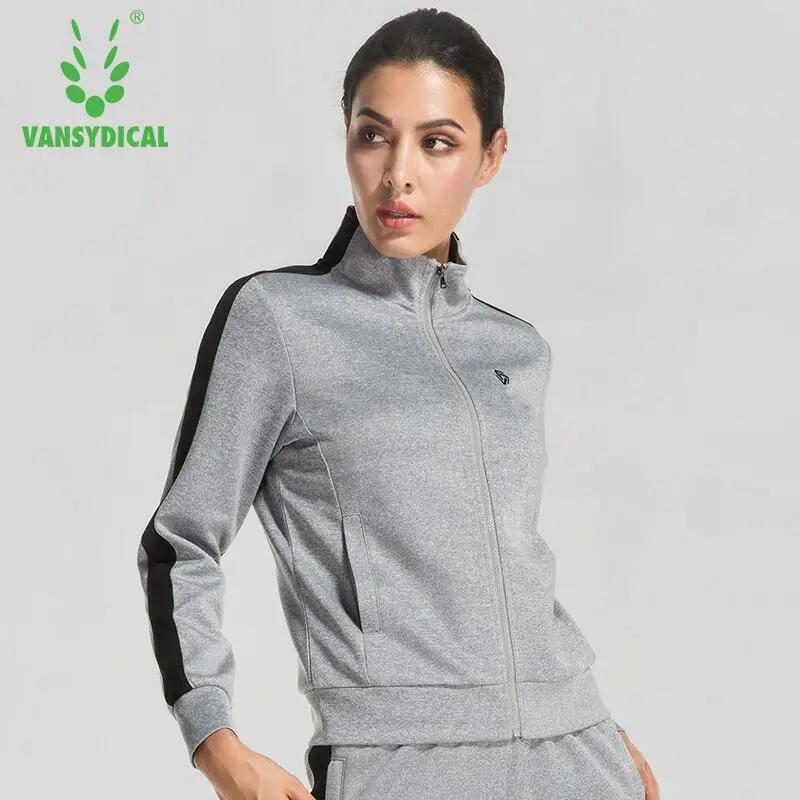

Women's Autumn Sports Stand collar Running Jacket Gym Fitness Workout Quick Dry Elastic Zippered Outdoor Sports Top