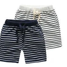Лидер продаж, детские летние повседневные шорты для мальчиков Детские Полосатые укороченные штаны брюки до колена