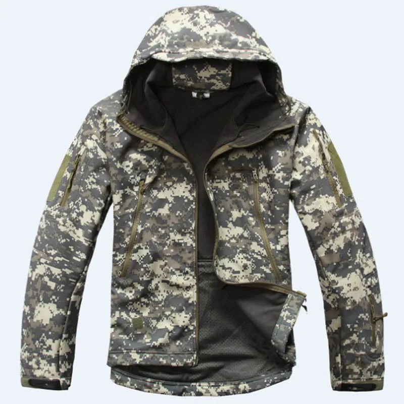 Открытый Спорт Softshell куртки Для мужчин Пеший Туризм Охота Одежда TAD Камуфляж Военно-Тактические наборы Кемпинг HJ004 - Цвет: ACU