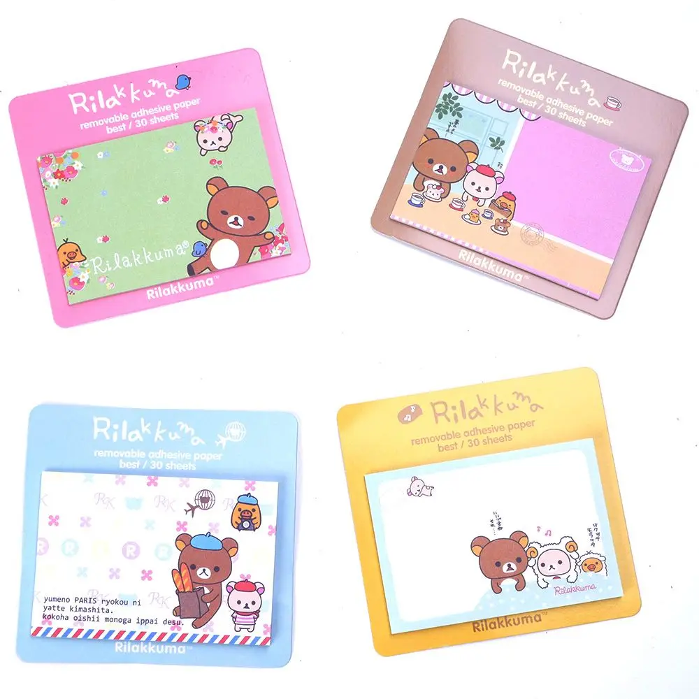 Rilakkuma Memo pad сообщение съемный клей Kawaii стикеры бумага Papelaria Липкие заметки канцелярские школьные принадлежности