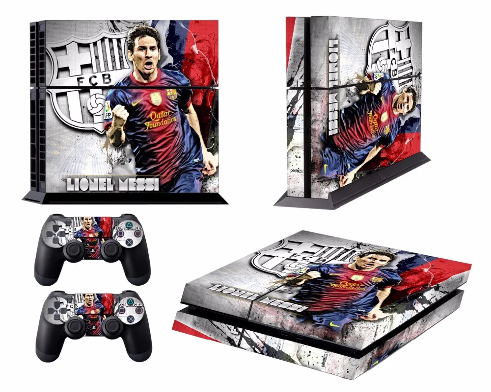 

Decal PS4 Skin Sticker For Sony Playstation 4 soccer club Console and 2Pcs Controller Protective Skins