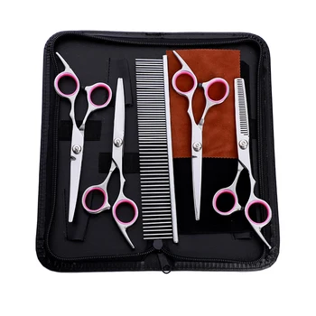 

1pc Creative Practical Durable Steel Color Cutting Scissors Grooming Comb Thinning Scissors for Cat Pet Dog