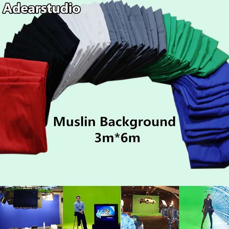 

Photo lighting studio Chromakey Green screen cotton background backdrop3*6M(10*20FT)photography backdrops green screen CD50