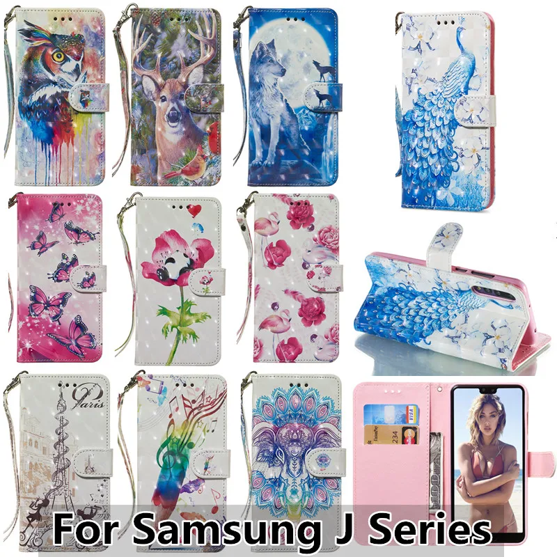 SYCASE 3D росписью цветок MS кобура для samsung J3 J5 J7 2017 ЕС нам премьер-Чехол-подставка