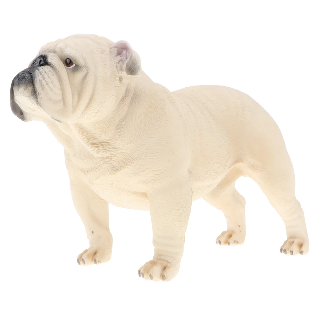 Realistic Big Bulldog Animal Puppy Pet Figure Toys Wild Forest Farm Ocean Creatures Action Models Kid Educational Toy Home Decor