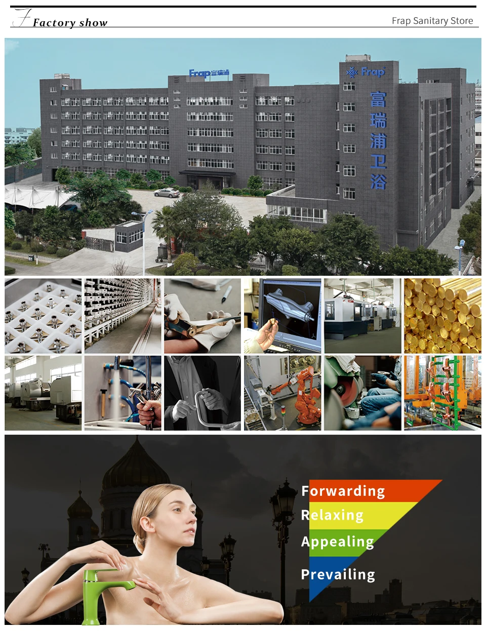 Frap New Black Kitchen Faucet Seven Letter Design 360 Degree Rotation with Water Purification Features Double Handle F4352-7