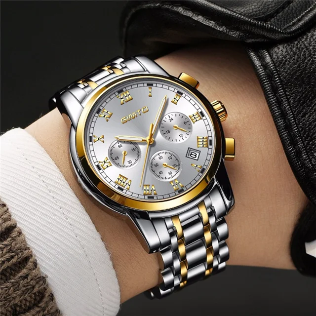 

2018 Mens Watches GIMTO Brand Luxury Casual Quartz Watch Full Steel Waterproof Hodinky Clock Man Relogio Masculino Zegarek Meski