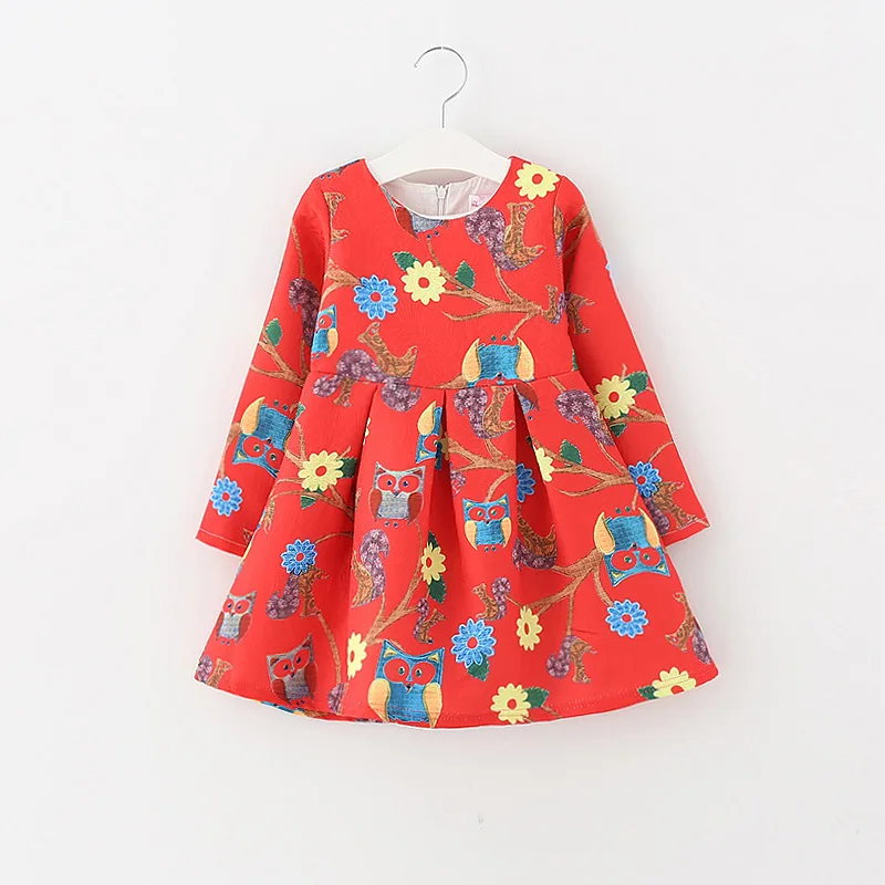 

2019 Autumn Baby Girl Princess Dresses Floral Children Christmas Dress for Grils