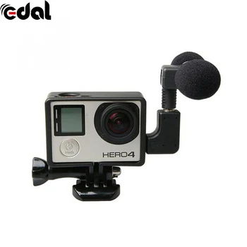 

For Go Pro Hero4 Standard Mini Stereo Microphone Frame Case Protective for Gopro Hero 4 3+ 3 USB to 3.5mm Mic Adapter Cable Cord