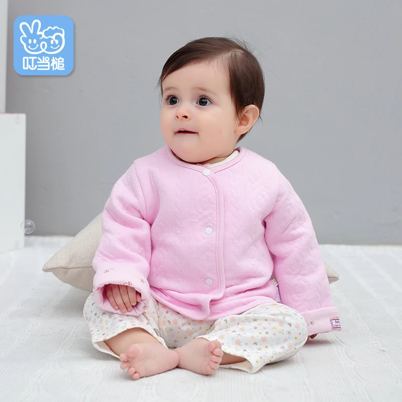 Dinstry/хлопковое пальто для маленьких девочек в возрасте от 6 месяцев до 2 лет, сохраняющее тепло на весну. Фронтальным открыванием с 4 кнопками, реверзибельно, верхняя одежда