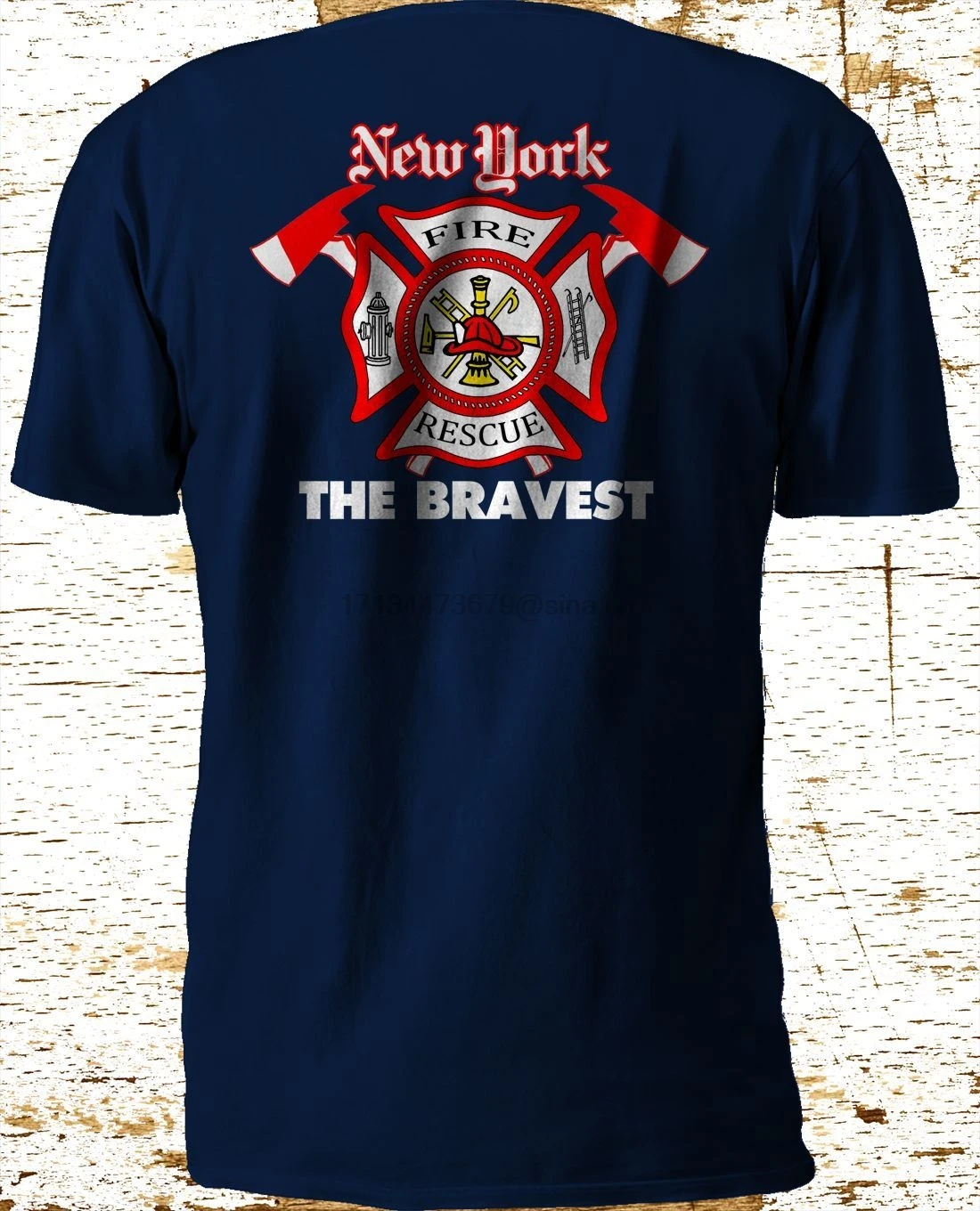 

Fashion The New York Firefighter Fire Department USA Fire Backdraft Navy T-Shirt M - 3XL Tee shirt