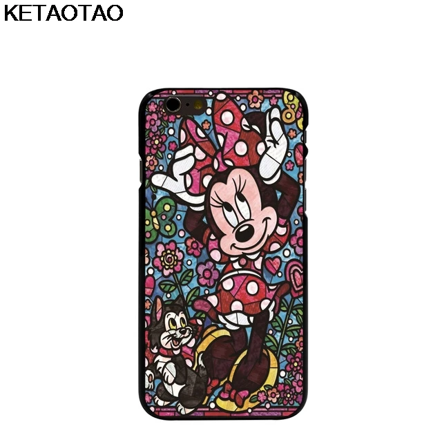 KETAOTAO stained glass alice mouse Phone Cases for iPhone 4S 5C 5S 6S 7 8 Plus XR XS Max X6 Case Soft TPU Rubber Silicone | Мобильные
