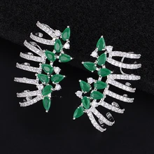 SisCathy/брендовые модные серьги-гвоздики для женщин, вечерние ювелирные изделия для выпускного вечера, высокое качество, серьги с кубическим цирконием