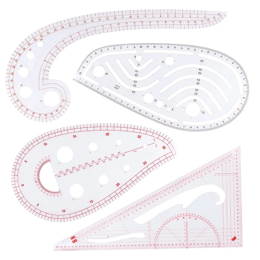 Швейные инструменты 4 Stlye шьют французский кривой метрической формы линейка измерения для шитье пошив платья узор дизайн гибкие шаблон для рисования