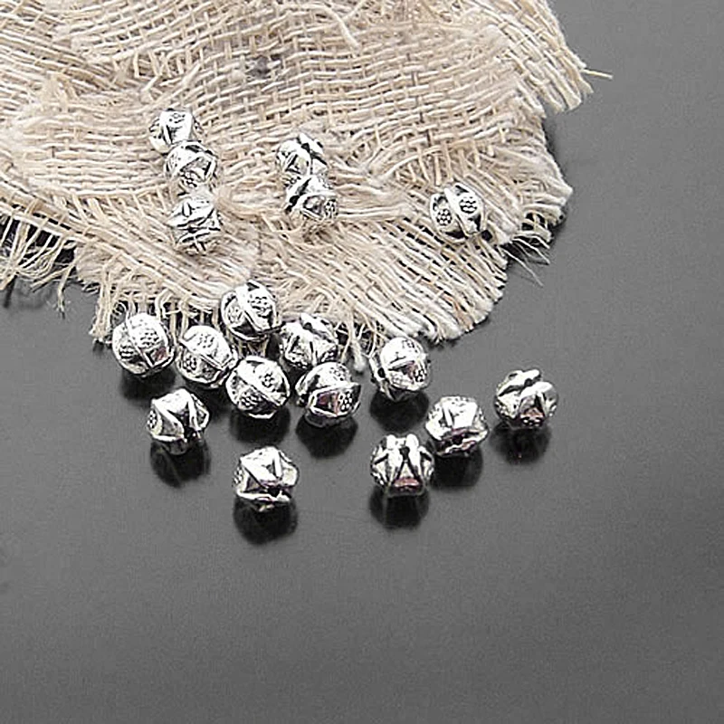 

(20534)50PCS 7.5MM Antique Silver Zinc Alloy Spacer Beads Bracelet Beads Diy Jewelry Findings Accessories Wholesale