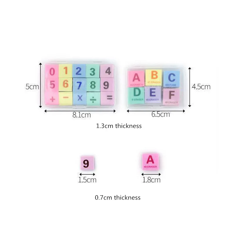 Цветные цифры и алфавит мини-резинка ластик Канцтовары Школьные принадлежности студенческий подарок для детей карандаш школьные ластики канцелярские принадлежности
