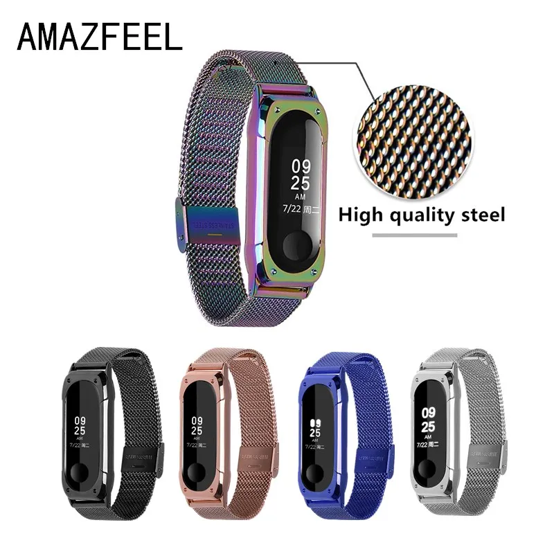

Mi band 3 bracelet metal strap for xiaomi miband3 wrist strap stainless steel buckle bracelet MiBand 3 Accessories