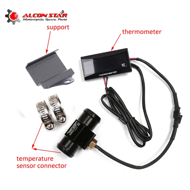 alconstar motorcycle meter water temp gauge accessories koso