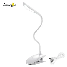 USB Перезаряжаемые LED стол настольные лампы Свет с зажимом touch Сенсор выключатель затемнения студент ночного чтения защиты глаз лампа