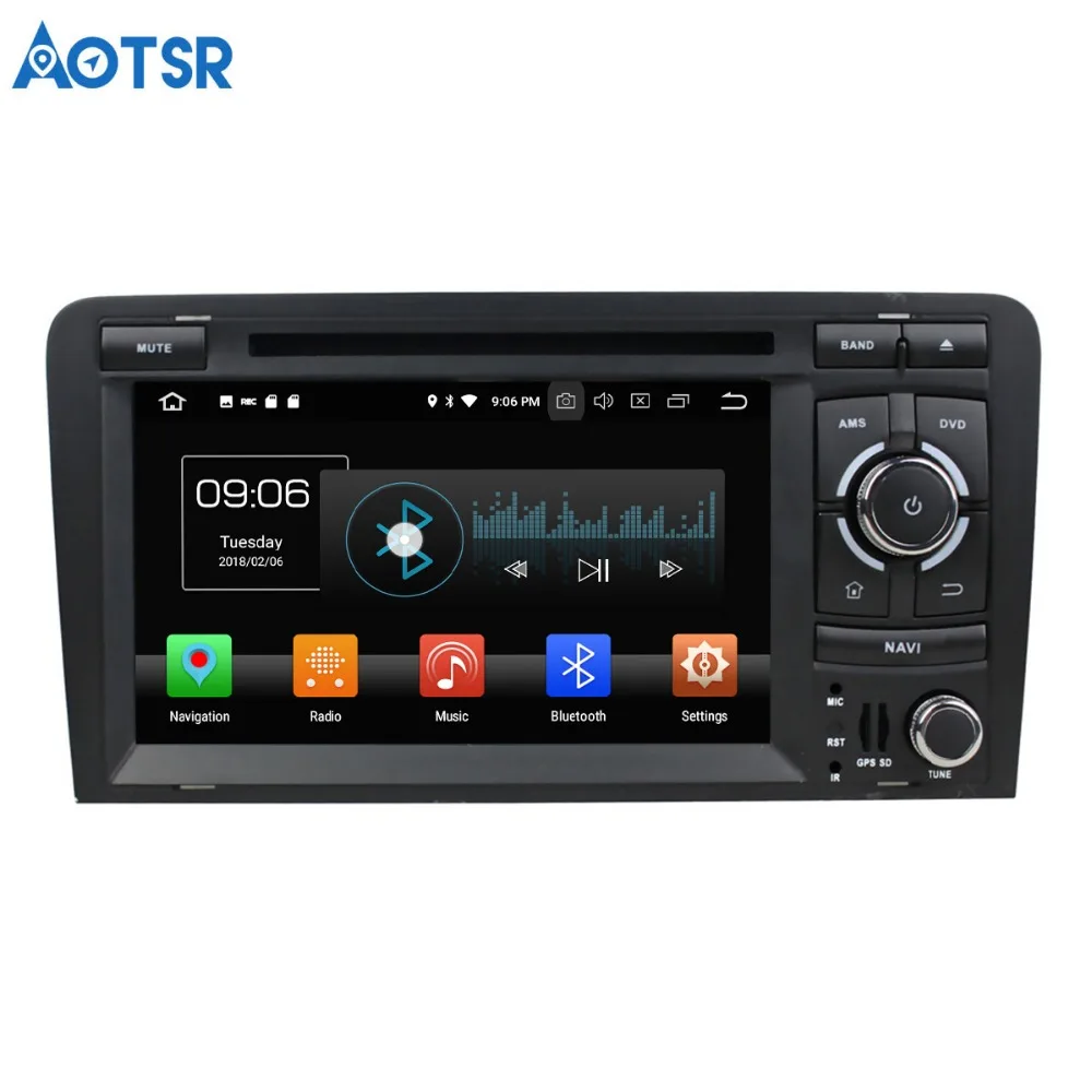 Автомобильный DVD плеер Aotsr Android 8 0 7 1 С GPS навигацией для Audi A3 2006 2013 мультимедийный