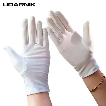 

2 Pairs Women Men Parade Dance Gloves 9 Colors Solid Spandex Jewelry Handle Military Inspection Glove 060-024