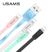 USB кабель для синхронизации данных для iphone x, USAMS 2A Быстрая зарядка для iphone X 8 7 6 6s 5 SE для освещения кабель для iphone зарядное устройство