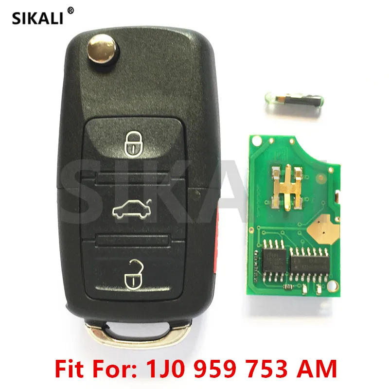 Автомобильный Дистанционный ключ SIKALI для 1J0959753AM 5FA008399-30 Beetle/Golf/Passat/Jetta VW/VolksWagen 1J0 959