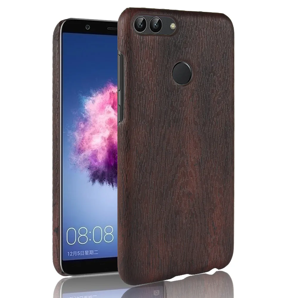 

For Huawei Nova Lite 2 Case 5.65 inch Luxury PU Leather Hard Back Cover Protective Case For Huawei Nova Lite2 Wood Phone Cases