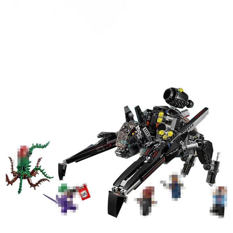

10635 813 Unids Genuino Serie Movie La Transcursor Bat Nave Espacial Conjunto de Bloques de Construccion Ladrillos 70908