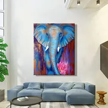 Краска от numbes художественная живопись по номерам художественная работа животное красочная абстрактная личность картина для декора комнаты