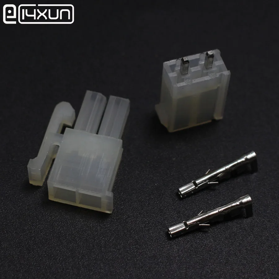 100 комплектов 4 2 мм 5557/5569 2P автомобильный жгут проводов разъем 2pin штекер и гнездо