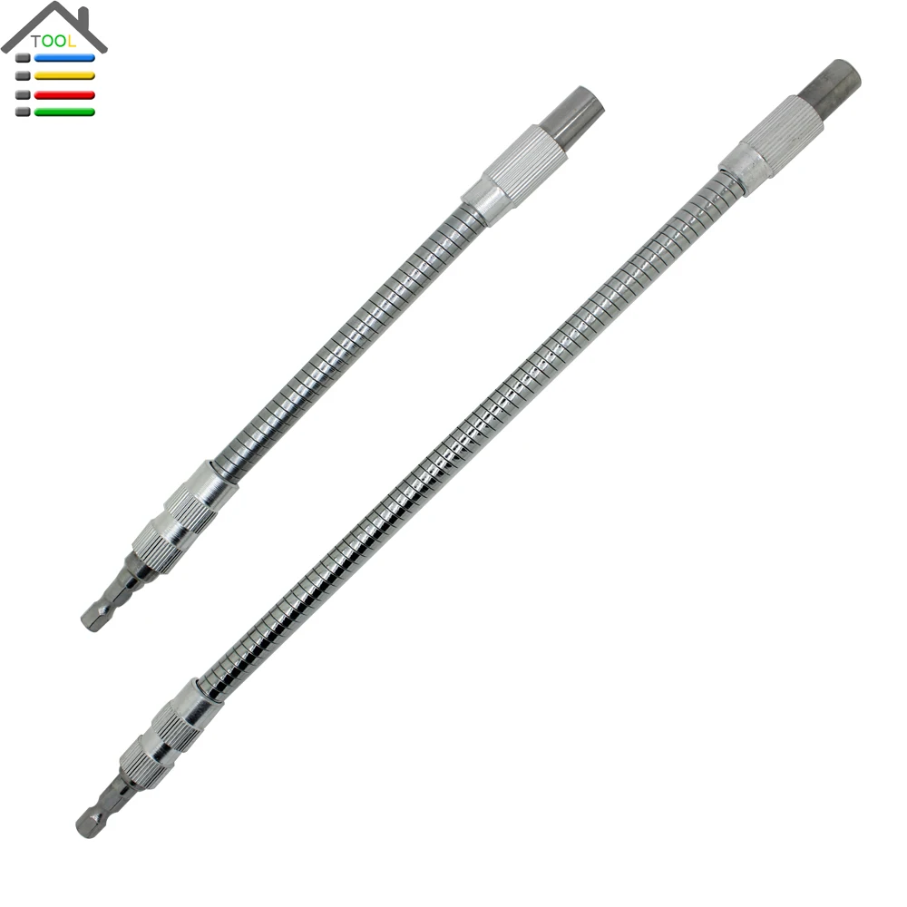 2pc 20cm+30cm Hex Shank Flexible Shaft Extension Bar Drill Impact