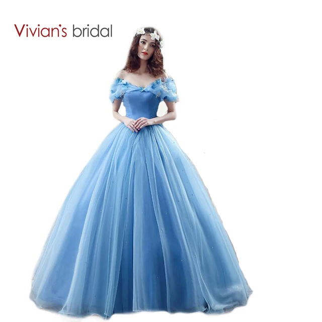 Vivian S Bridal New Movie Deluxe Cinderella Wedding Dresses Vivian S Bridal New Movie Deluxe Cinderella Wedding Dresses Blue Ball Gown Dress