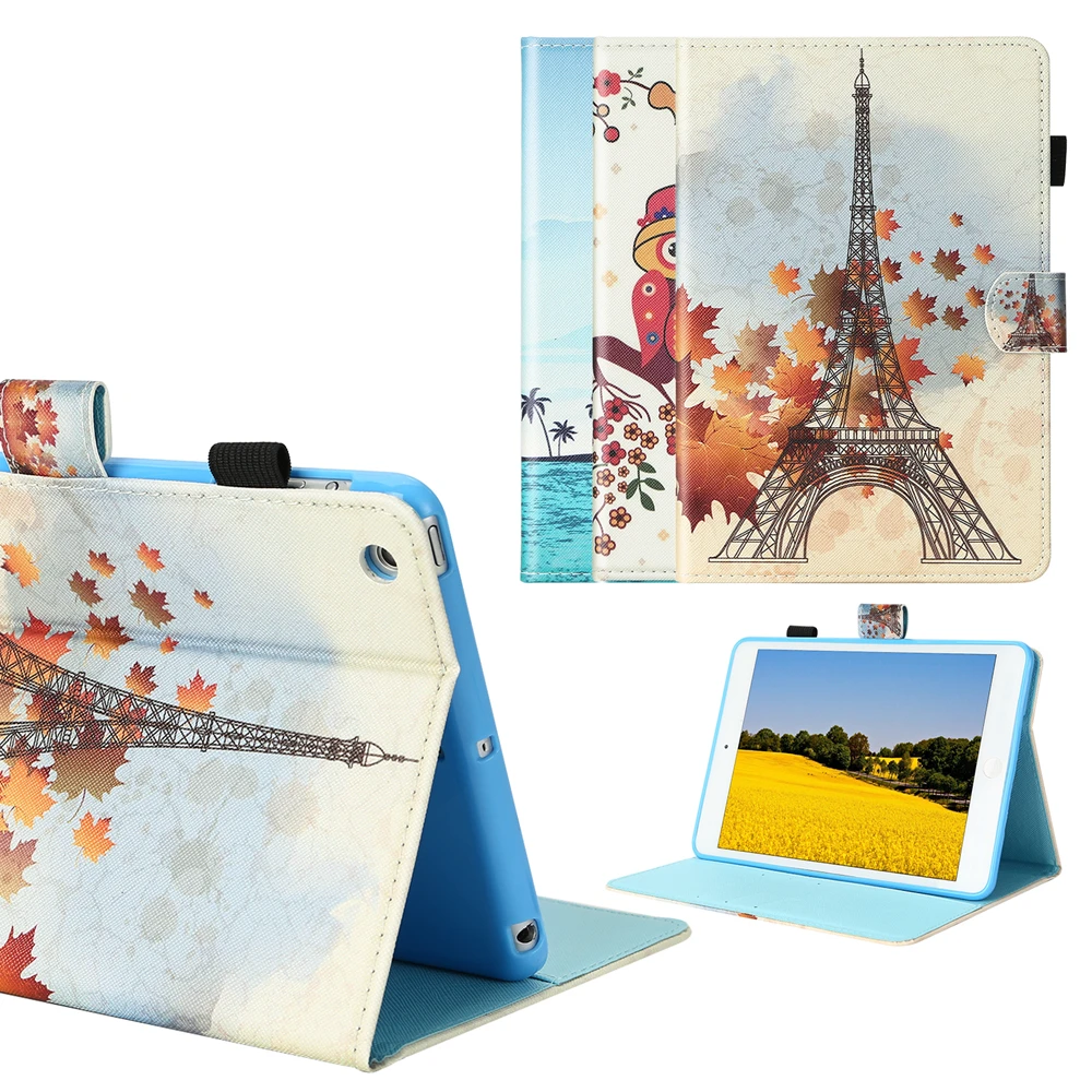 

Tablet Case for ipad mini 7.9 inch PU Leather Art Printed Folio Smart Cover Auto Sleep/Wake Stand Wallet Case Trifold Stand