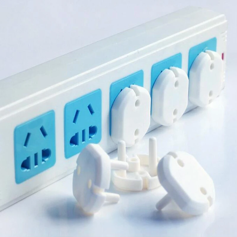 

10PCS Socket Protector Cover Cap EU Power Plug Baby Safety Protection Anti Electric Plugs Kids 2 Hole Outlet Protective Cover