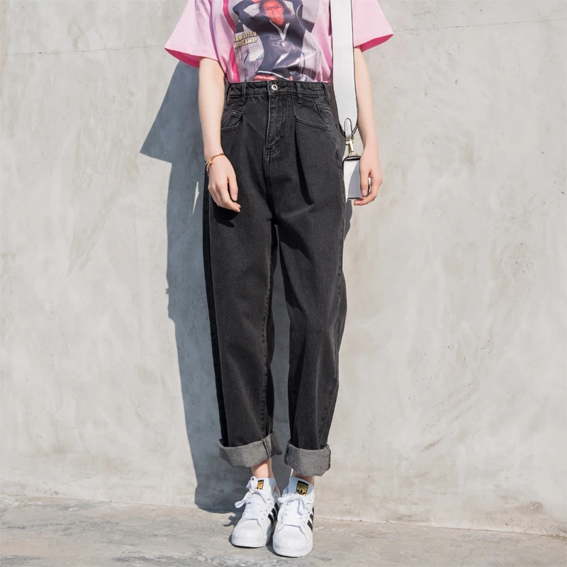 2018 Autumn Long Loose Vintage Woman Jeans Mom Bleached Casual Boyfriend Curl Denim Wide Leg Pants Oversize High Waist Jeans 2018 Autumn Long Loose Vintage Woman Jeans Mom Bleached Casual Boyfriend Curl Denim Wide Leg Pants Oversize High Waist Jeans