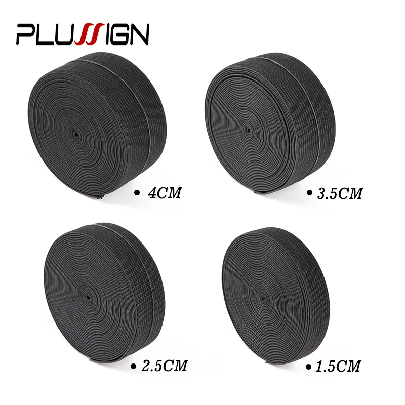 Wig Elastic Band 1.5/2.5/3/3.5/4Cm Width Elastic Band For Wigs Diy Black Nylon 5Meters