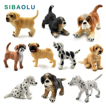 

Cute Simulation hound dalmatian pug dog miniature figurine animal Model home decor fairy garden Ornament decoration accessories